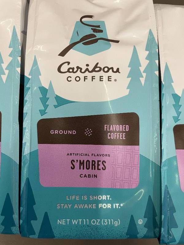 lot 186 image: Lot of 3 Caribou Coffee Smores Cabin Ground Coffee 11oz Bags