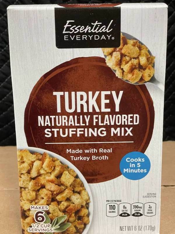 lot 221 image: Essential Everyday Turkey Flavored Stuffing Mix - 12 Pack