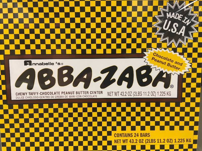 lot 395 image: Abba-Zaba Chewy Taffy-Chocolate Peanut Butter Center - Box of 24 Bars