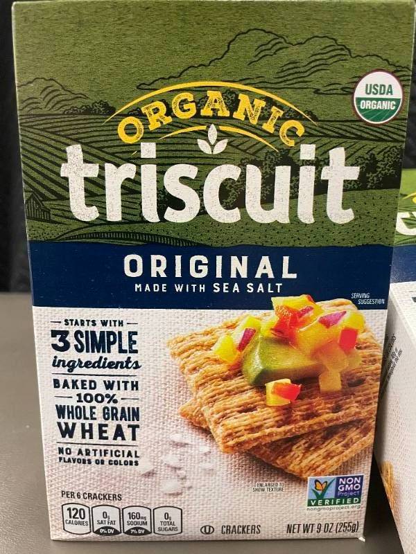 lot 414 image: Lot of 6 Boxes of Organic Triscuits