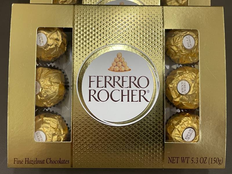 lot 432 image: Ferrero Rocher Fine Hazelnut Chocolates 5.3 oz, 3-Pack