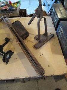 lot 37 image: Antique Wood and Metal Planter, Bot...