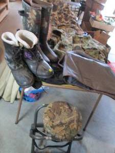 lot 38 image: Outdoorsman Camo Gear and supplies....