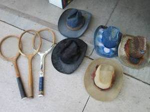 lot 112 image: Variety of Western style hats and w...