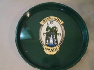 lot 159 image: Greene King Fine Ales Tin Serving T...