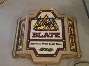 lot 5 image: Blatz Plastic Wall mount light up w...