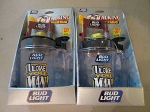 lot 8 image: Pair of (2) Bud Light battery opera...