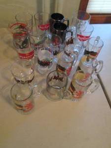 lot 172 image: Budweiser and Busch Variety of glas...