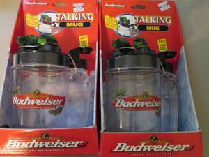 lot 187 image: Pair of (2) Budweiser battery opera...