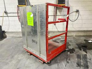 lot 12 image: Forklift Man Basket On Casters For Mobility 36 Long x33 Wide x 50 High