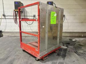 lot 5 image: Forklift Man Basket On Casters For Mobility 36 Long x33 Wide x 50 High 36 Long x33 Wide x 50 High