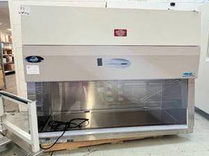 lot 2 image: Nuaire NU-S543-600 Class II Type A2 Biological Safety Biosafety Cabinet with Configurable Flow Exhaust Canopy - In Excellent Working Condition