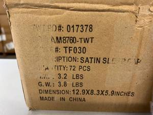 lot 18 image: 1 Case (72 each) NEW Toshicas Finest TF030 Satin Sleep Caps