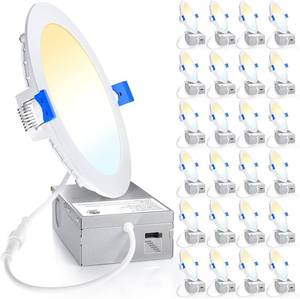 24 Pack Ultra-Thin LED Recessed 6CCT