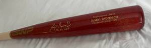 lot 4A image: Justin Morneau Signed and Inscribed 06 AL MVP with Beckett COA - Custom BWP Morneau Professional JM33 Bat - Minnesota Twins Baseball