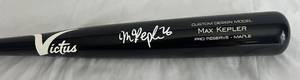 lot 5 image: Max Kepler Signed Baseball Bat with Fanatics COA - Custom Victus Pro Reserve Maple Bat - Minnesota Twins Baseball