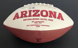 lot 9 image: Kurt Warner Signed Arizona Cardinals Football with Beckett COA