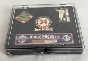 lot 4B image: Kirby Puckett Limited Edition Pin Set Hall of Fame - Numbered out of 5,000 - Minnesota Twins Baseball