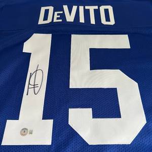 lot 12A image: Tommy DeVito Signed New York Giants Jersey with Beckett COA - Size XL
