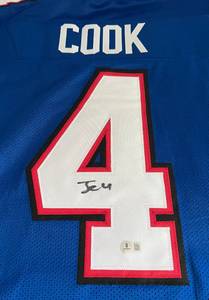 lot 13A image: James Cook Signed Buffalo Bills Jersey with Beckett COA - Size XL