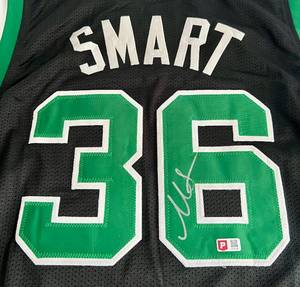 lot 15A image: Marcus Smart Signed Boston Celtics Jersey with Pristine Auctions COA - Size XL