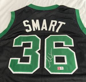 lot 17A image: Marcus Smart Signed Boston Celtics Jersey with Pristine Auctions COA - Size XL