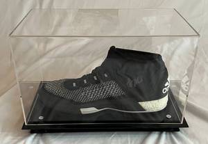lot 34 image: Shabazz Muhammad Signed Adidas Basketball Shoe with Minnesota Timberwolves COA and Case