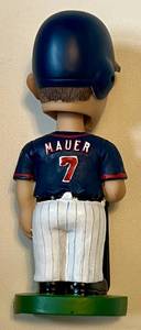 lot 5B image: Joe Mauer Bobblehead - Hormel SGA - Green Base Minnesota Twins Baseball