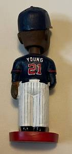 lot 21B image: Delmon Young Red Base Bobblehead Minnesota Twins Baseball