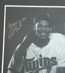lot 11C image: Byron Buxton and Miguel Sano Signed and Framed Photo - Minnesota Twins Baseball