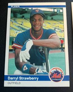 lot 10D image: Darryl Strawberry 3 RC Lot - 1984 Donruss #68, Topps #182, Fleer #599 Vintage Rookie Baseball Cards