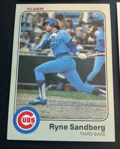 lot 11D image: Ryne Sandberg 6 Card RC and 2nd Year Lot - 1983 Topps #83, Donruss #277, Fleer #507 and 1984 Topps #596, Fleer #504, and Donruss #311 Rookie Vintage Baseball Cards