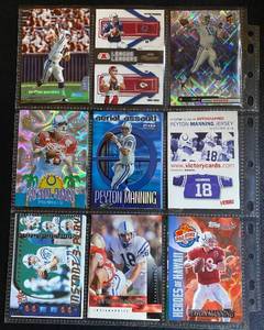 lot 16D image: Peyton Manning 18 Card Lot with Numbered, Inserts, Die Cut, and More - Indianapolis Colts Football Cards