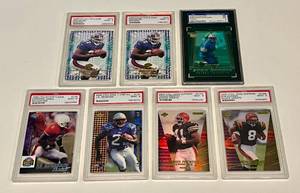 lot 30D image: Lot of 6 Graded 9 Mint Football Cards - Edggerin James RC and more