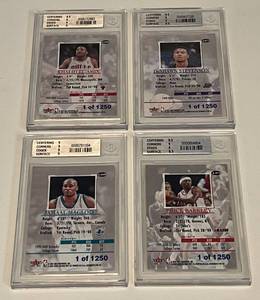 lot 33D image: Lot of 4 Graded 2000-01 Fleer Authority Rookie Basketball Cards, Limited Edition 1250 - DeShawn Stevenson, Khalid El-Amin, Erick Barkley, Jamaal Magliore