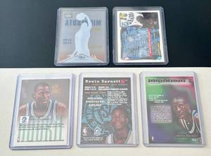 lot 35D image: Lot of 5 Kevin Garnett RCs - 1996 Topps Draft Picks #237, 1995-96 Fleer Ultra #274, Stadium Club #343, NBA Hoops #272, and Classic Clear Assets #10 - Minnesota Timberwolves Rookie Basketball Cards