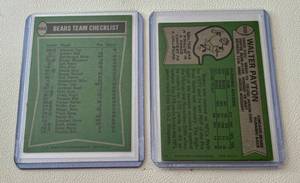 lot 36D image: Walter Payton 2 Card 1978 Topps Lot #200 and #504 Vintage Football Cards