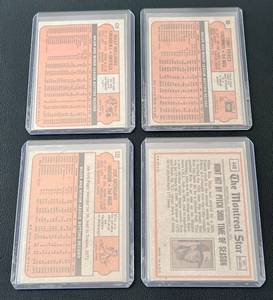 lot 45D image: 1972 Topps Baseball 4 Card Vintage Star Lot - #80 Tony Perez, #132 Joe Morgan, #439 Billy Williams, #449 Willie Stargell