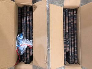 Lot of 2  Karl home Brown Wicker Outdoor Side Table Customer Returns See Pictures
