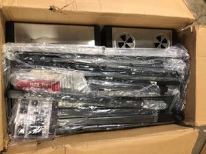 Royal Gourmet 3-Burner Propane Gas and Charcoal Combo Grill in Black with Grill Cover   Customer Returns See Pictures