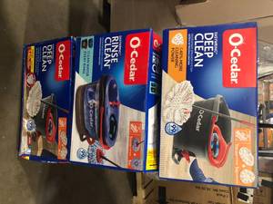 Lot of O-Cedar EasyWring Deep Clean Microfiber Spin Mop with Bucket System and 1 Extra Mop Head Refill  Customer Returns See Pictures
