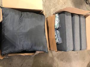 Aoodor 23 in. W x 25.6 in. D Outdoor Lounge Chair SeatBack Cushion with Piping (Set of 2) Customer Returns See Pictures