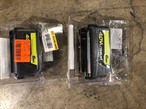 Lot of 2 RYOBI 40V Lithium-Ion 6.0 Ah High Capacity Battery Customer Returns See Pictures