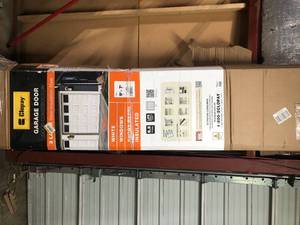 Clopay Classic Steel Short Panel 9 ft x 7 ft Insulated 6.5 R-Value White Garage Door with Windows Damaged Customer Returns See Pictures