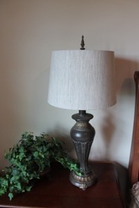 lot 50 image: Set of 2 Silver-tone Lamps