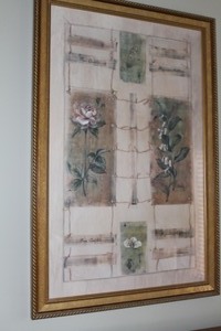 lot 55 image: Floral Panel Art Print
