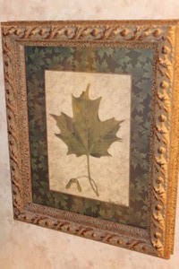lot 60 image: Framed and Matted Susan Clickner Maple Leaf Fine Art Print