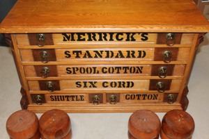 lot 85 image: Merricks Spool Cabinet with 6 Drawers and Brass Pulls