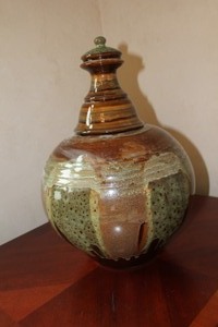 lot 73 image: Terra Cotta Round Vase