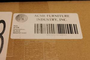lot 120 image: Acme Furniture 97338 Black Nightstand with Drawers